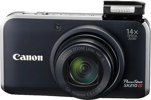 Canon PowerShot SX210 IS, front