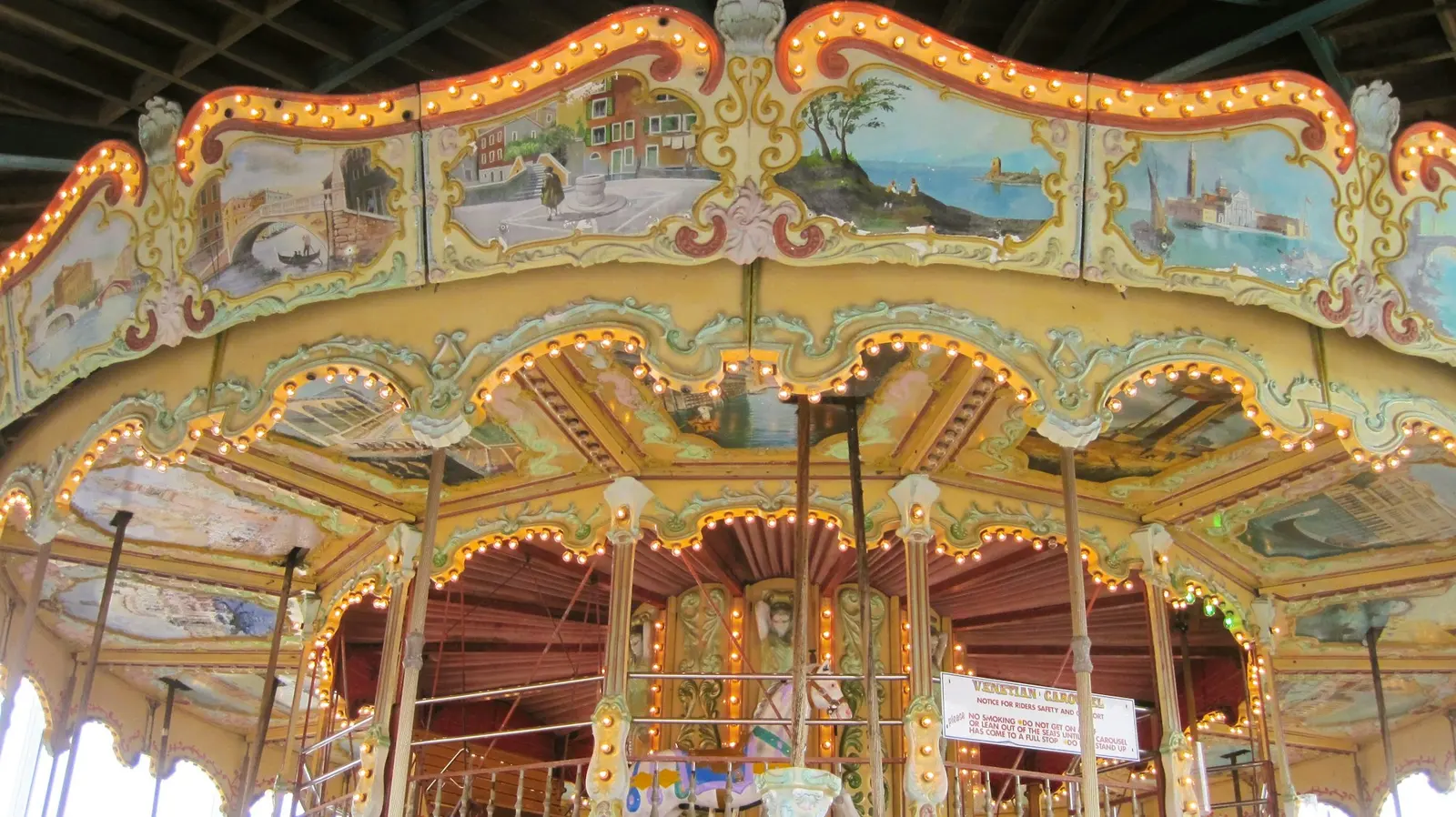 A merry-go-round at a carnival